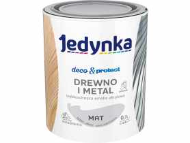 Emalia akrylowa Deco&Protect drewno i metal mat szary jasny 0,7 L JEDYNKA