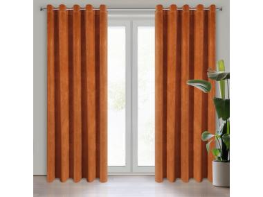 Zdjęcie: Zasłona gotowa Villa 140x250 cm rudy EUROFIRANY