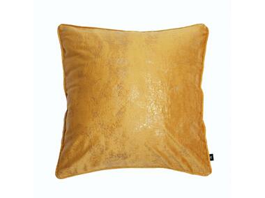 Zdjęcie: Poszewka welwetowa ze złotym nadrukiem oh my chic musztardowo-złoty 45x45 cm CHIC HOME