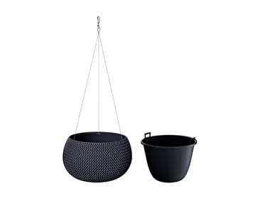 Zdjęcie: Doniczka Splofy Bowl Ws antracytowy 37 cm PROSPERPLAST