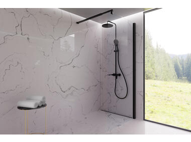Zdjęcie: Kabina Walk-In 100x200 cm czarny INVENA