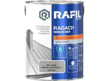Zdjęcie: Farba na dach Radach srebrny aluminiowy RAL9006 5L RAFIL