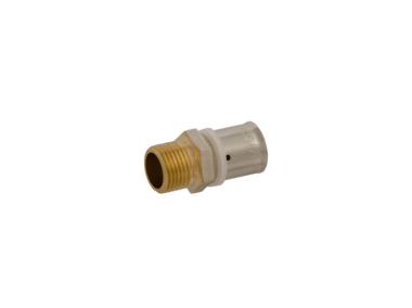 Zdjęcie: Złączka prosta PEX 20 mm x 3/4 gwint zewnętrzny system zaprasowywany IDMAR