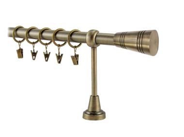 Zdjęcie: Karnisz pojedynczy Valentina fi 19 mm - 200 cm tubo złoto folia KARWEL