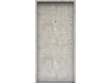 Drzwi wejściowe do mieszkań Bastion A-65 Beton naturalny 80 cm lewe OSPŁ KR CENTER