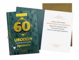 Karnet DK-1122 Urodziny 60 - cyfry, męskie KUKARTKA