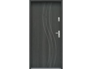 Drzwi wejściowe do mieszkań Bastion N-07 Grafit 80 cm (NW) lewe ODR KR CENTER