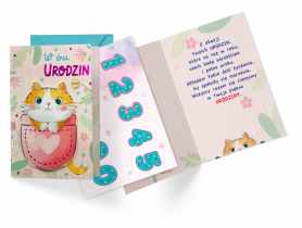 Karnet DK-1072 Urodziny dziecięce - wymienne cyferki KUKARTKA