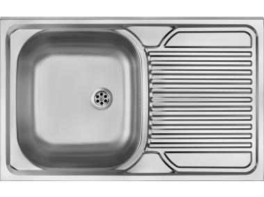 Zdjęcie: Zlewozmywak Tango satyna 1K Z/O 800x500x160, 2" + osprzęt DEANTE