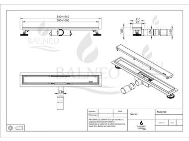 Zdjęcie: Odpływ liniowy dwustronny Duplex (pod płytkę / Virgin) - 70 cm - wersja Next BALNEO