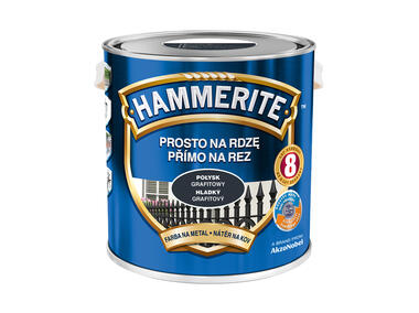 Zdjęcie: Farba do metalu 2,5 L grafitowy połysk HAMMERITE