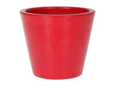 Zdjęcie: Doniczka osłonka 14 cm czerwona CERMAX