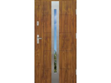 Zdjęcie: Drzwi zewnętrzne stalowo-drewniane Disting Nicolo 08 Dąb złoty 90 cm prawe KR CENTER