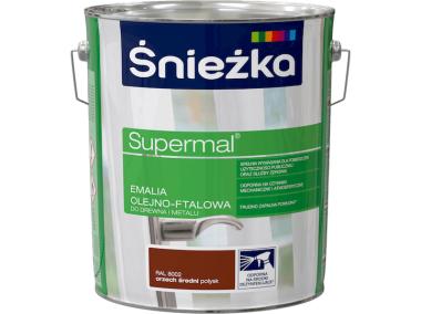 Zdjęcie: Emalia Supermal orzech średni RAL8002 10L ŚNIEŻKA