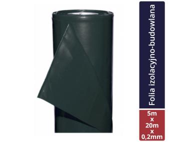 Zdjęcie: Folia izolacyjno-budowlana czarna 5x20 m - 0,2 mm TYTAN PROFESSIONAL
