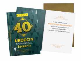 Karnet DK-1120 Urodziny 40 - cyfry, męskie KUKARTKA