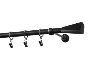 Zdjęcie: Karnisz pojedynczy Loft 19 mm- 160 cm czarny mat GARDINIA