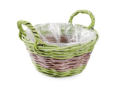 Zdjęcie: Osłonka wiklinowa z uchwytami 19x19x9/14 cm TIN TOURS