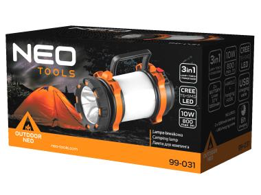 Zdjęcie: Lampa biwakowa akumulatorowa 800 lm powerbank 3 w 1 CREE T6 + SMD LED NEO
