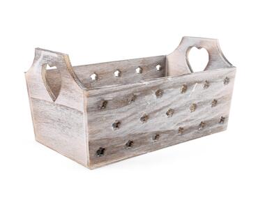 Zdjęcie: Skrzynka drewniana z wyciętym motywem 23x13x8/11 cm TIN TOURS