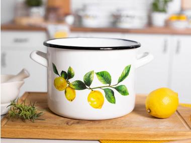Zdjęcie: Garnek prosty 3,6 L -18 cm biały Lemon SILESIA
