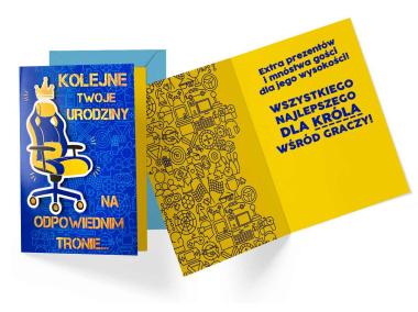 Zdjęcie: Karnet DK-939 Urodziny na odpowiednim tronie KUKARTKA