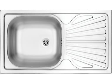 Zlewozmywak Techno dekor 1K Z/O 760x435x150, 2" + osprzęt DEANTE