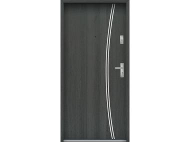 Drzwi wejściowe do mieszkań Bastion R-61 Grafit 90 cm lewe ODO KR CENTER
