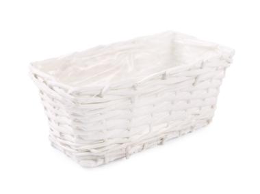 Zdjęcie: Osłonka wiklinowa z folią 23x14x9 cm biała prostokątna TIN TOURS