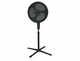 Wentylator podłogowy 40 cm czarny 40 W VOLTENO