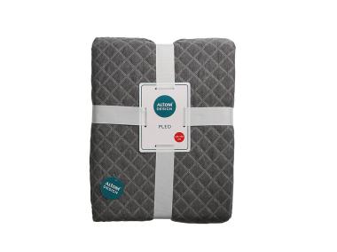 Zdjęcie: Pled 130x160 cm Pikowane Romby szary ALTOMDESIGN