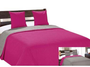 Zdjęcie: Narzuta Vigo II 220x240+240 cm 035 fuchsia-grey EUROMAT