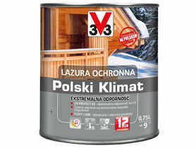 Lazura ochronna Polski Klimat Ekstremalna Odporność Biały alpejski 0,75 L V33