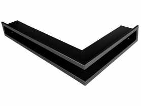 Kratka kominkowa otwarta narożna prawa 80x40x6 cm czarny mat PARKANEX
