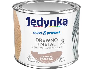 Zdjęcie: Emalia akrylowa Deco&Protect drewno i metal satynowy połysk brązowy 0,2 L JEDYNKA