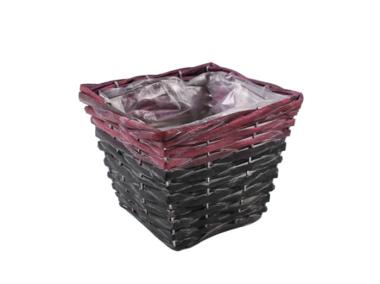 Zdjęcie: Osłonka na doniczkę z folią 14,5x14,5x11 cm kwadratowa TIN TOURS