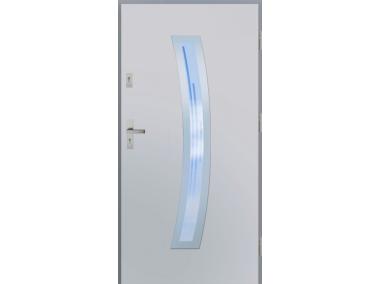 Drzwi zewnętrzne stalowo-drewniane Disting Otello 02 Biały 90 cm prawe KR CENTER
