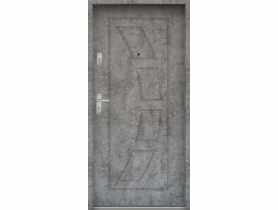 Drzwi wejściowe do mieszkań Bastion T-17 Beton srebrny 80 cm prawe ODO KR CENTER