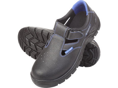 Sandały skórzane czarno-niebieskie, sb fo src, 39, CE, LAHTI PRO