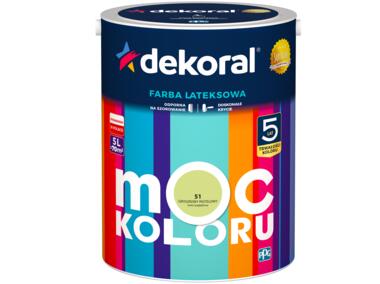 Farba lateksowa Moc Koloru groszkowy pastelowy 5 L DEKORAL