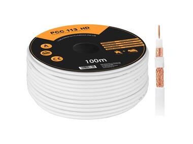 Zdjęcie: Kabel koncentryczny RG6U PCC113-100 CU+CU+CU HD 100 m LIBOX