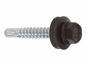 Wkręty samowiercące z podkładką EPDM do blachy do metalu 4,8x35 RAL 8019 WKRĘT-MET