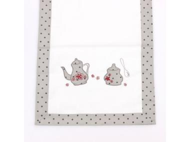 Zdjęcie: Bieżnik 40x150 cm dekoracja czajniczki wykończenie kropki ALTOMDESIGN