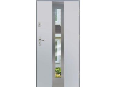 Drzwi zewnętrzne stalowo-drewniane Disting Otello 05 Biały 90 cm prawe KR CENTER