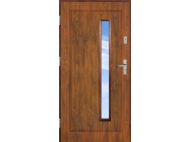 Zdjęcie: Drzwi zewnętrzne stalowo-drewniane Disting Mario 04B Dąb złoty 100 cm lewe KR CENTER