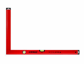 Kątownica czerwona wskaźnik pionu i poziomu 50x80 cm PRO