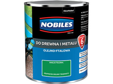 Zdjęcie: Emalia ftalowa półpołysk zielony trawiasty Ftalonal 0,7 L NOBILES
