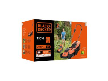 Zdjęcie: Kosiarka 2x18V, 33 cm z dwoma 2.5Ah bateriami i 2A ładowarką BLACK&DECKER