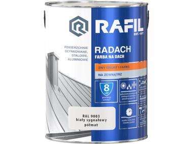 Zdjęcie: Farba na dach Radach biały sygnałowy RAL9003 5L RAFIL