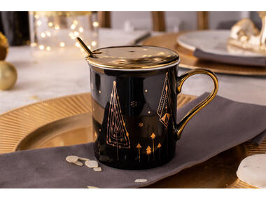 Zdjęcie: Kubek Gold Tree 240 ml czarny ALTOMDESIGN